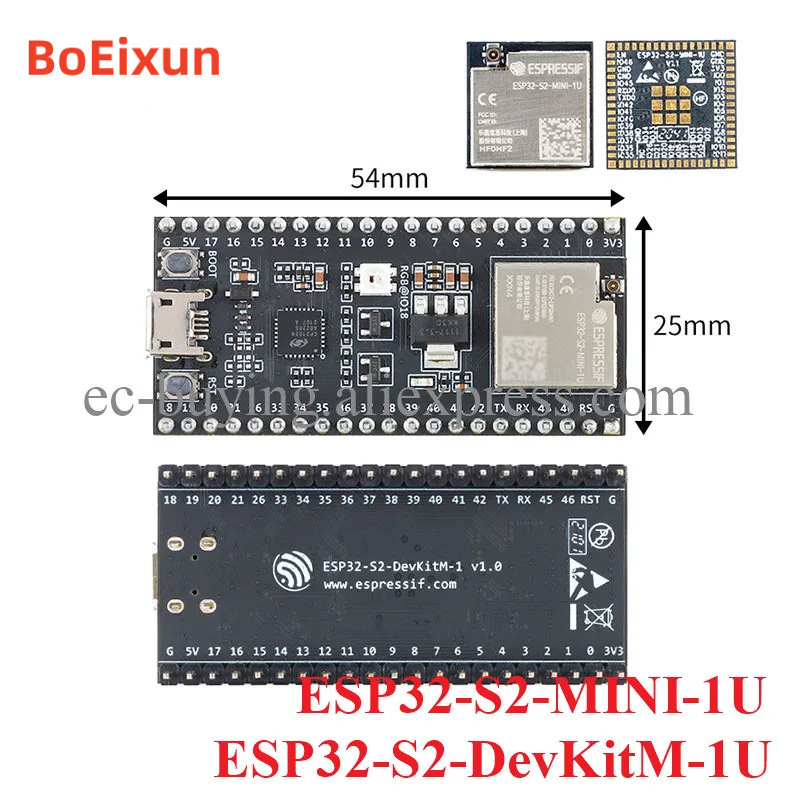 Esp32 S2 - ESP32-S2-DevKitM-1U บอร์ดพัฒนา ESP32 ESP32-S2 ESP32-S2-MINI-1 ESP32-S2-MINI-1U