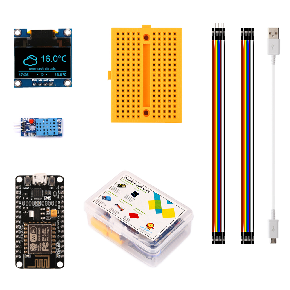 Esp8266 - ESP8266 Weather Station DIY ชุดอุณหภูมิความชื้น OLED