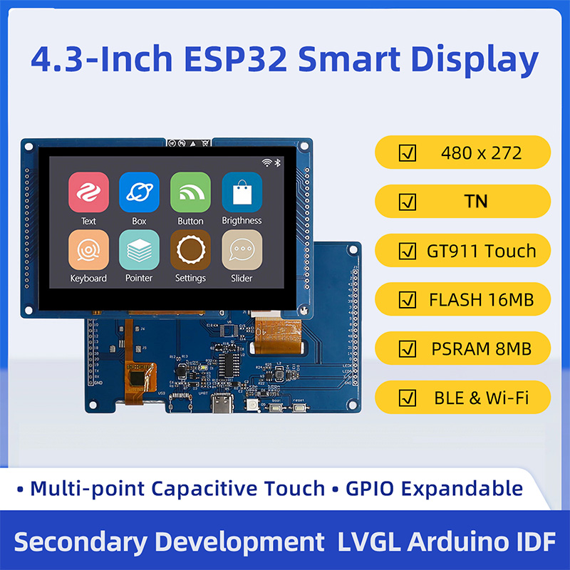 Esp32 P4 - ESP32 S3 4.3 นิ้ว 480*272 หน้าจอสัมผัสแบบ