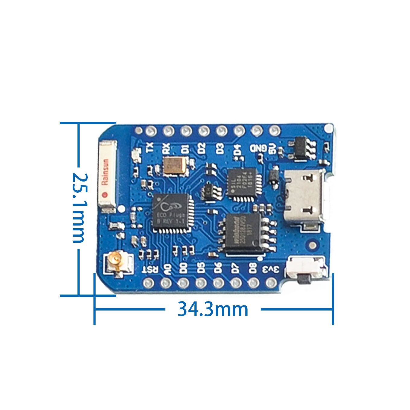 Wemos D1มินิโปร4ม. 16ม. ไบต์ขั - Esp8266 Nodemcu บทวิจารณ์และราคา