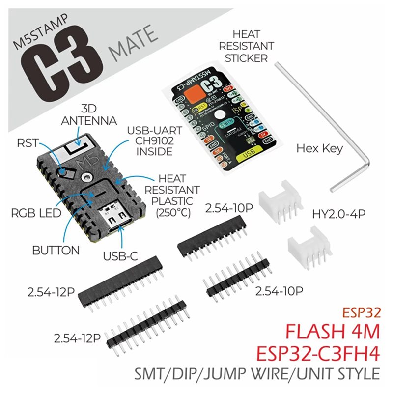 AS95-ESP32-C3 บอร์ดพัฒนา M5sta - Esp32 C3 บทวิจารณ์และราคา