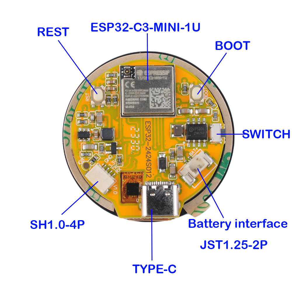 จอแสดงผล ESP32 1.28นิ้ว ESP32- - Esp32 C3 บทวิจารณ์และราคา