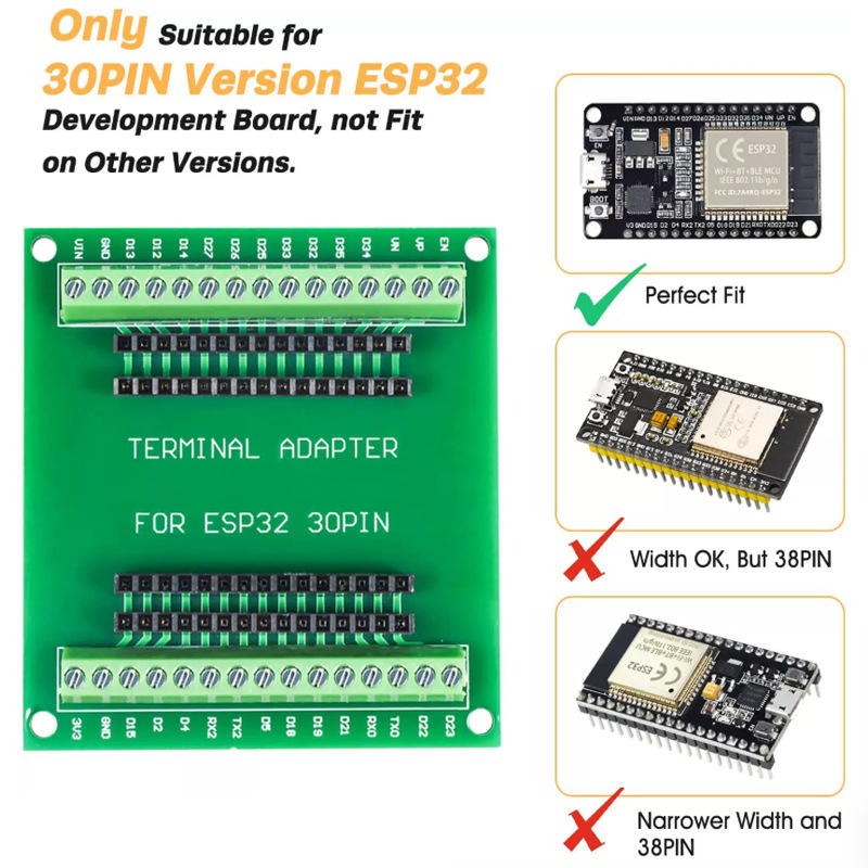 บอร์ดพัฒนา ESP32 NodeMCU-32S E - Esp32 Devkit บทวิจารณ์และราคา